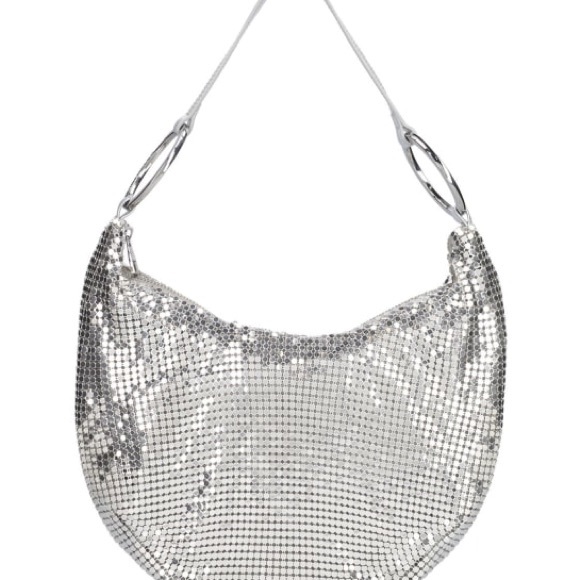 Metallic Sequined hobo style shoulder bag - Picture 3 of 8